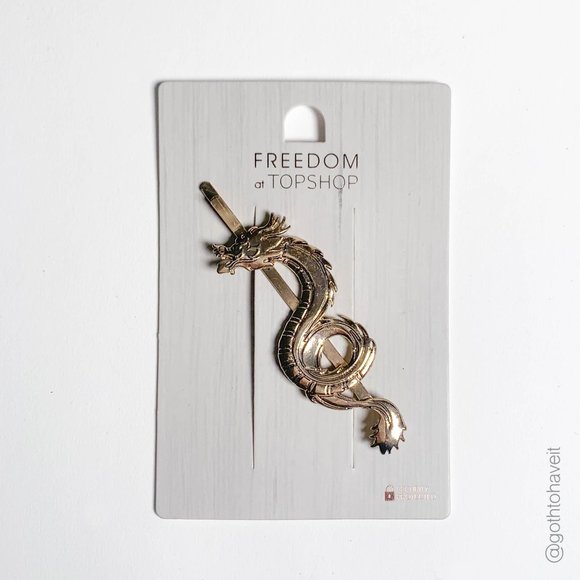 NEW Freedom at Topshop Gold Dragon Hairclip - Picture 4 of 4